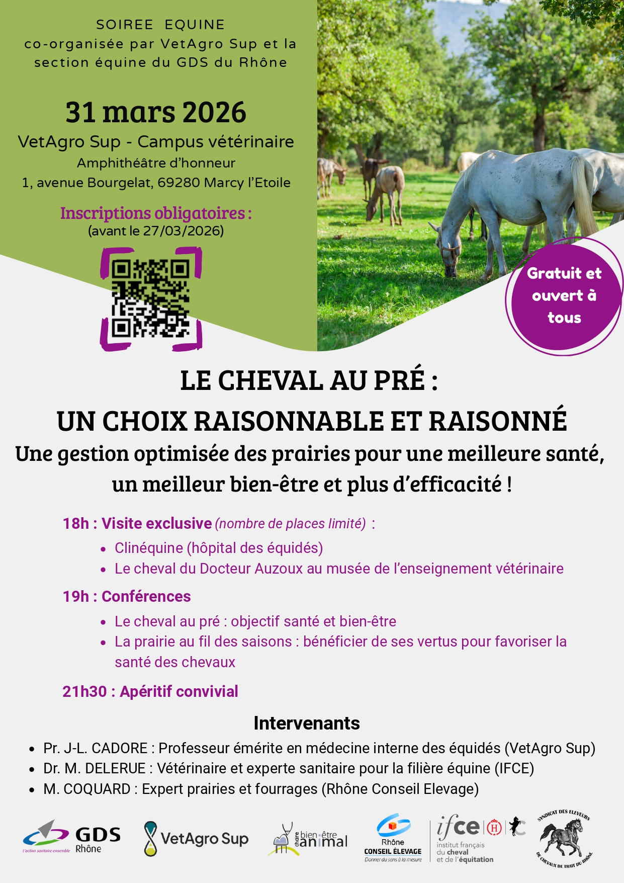 conference cheval au pre